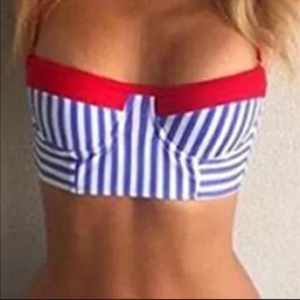 💙Red, White & Blue Bikini-New-Retro Vibe💙 - Picture 4 of 8